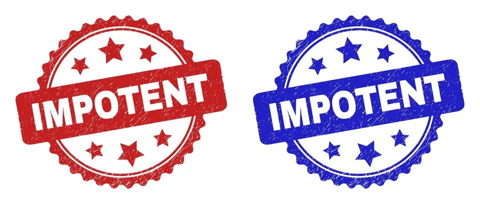 IMPOTENT Rosette Watermarks with Scratched Surface Stock Illustration