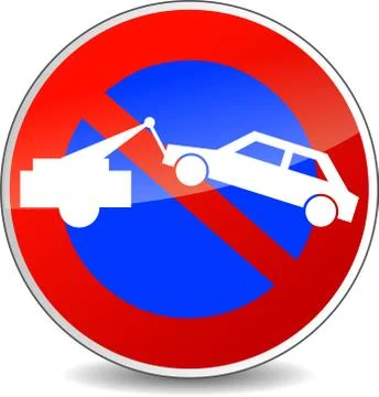 Impoundment sign Stock Illustration