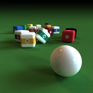 Impractical billiard Illustrazione stock