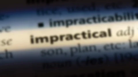 Impractical word in a dictionary. Stock Footage 99560926