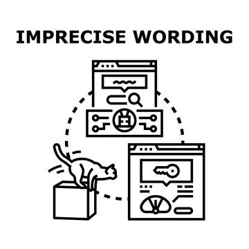Imprecise wording causing communication problems and misunderstandings Stock Illustration