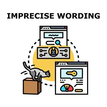 Imprecise wording causing communication problems and misunderstandings Stock Illustration