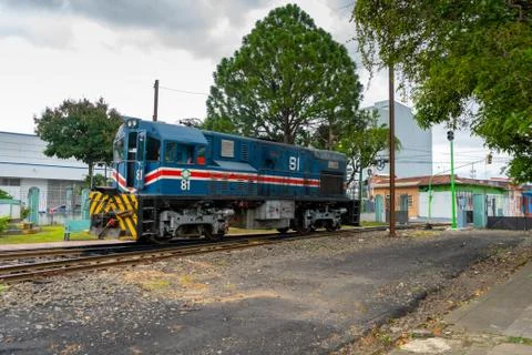 Impresive view oft he train and railroad in Costa Rica Stock Photos