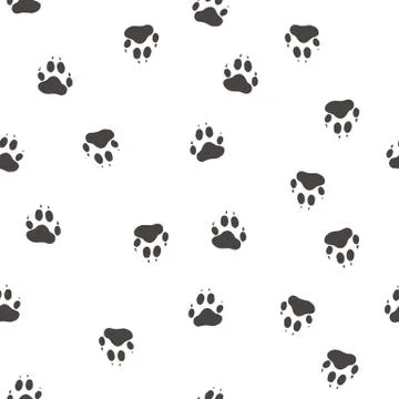 Impress the paws of a wolf. Stockillustratie