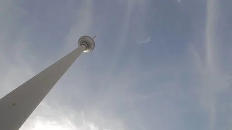 Impressing wide and low angle pan of tower Stock Footage 41115060