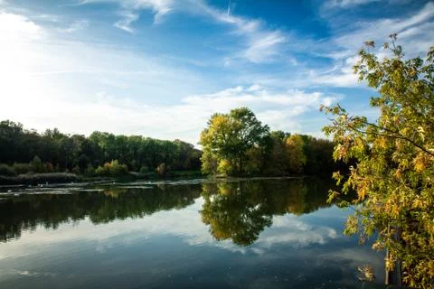 Impression of the beautiful landscape in Leipzig, Germany Stock Photos