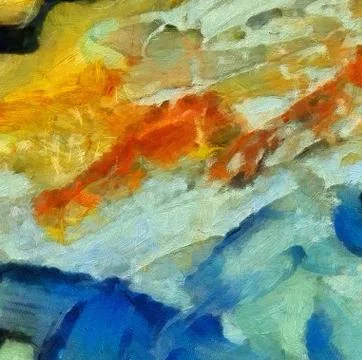Impression color mix abstract texture art. Artistic bright background. Oil. Stock Illustration