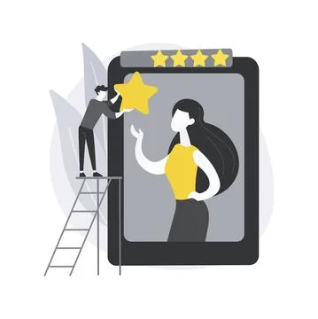 Impression management abstract concept vector illustration. Illustrazione stock