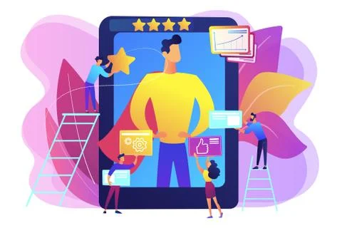 Impression management concept vector illustration Illustrazione stock