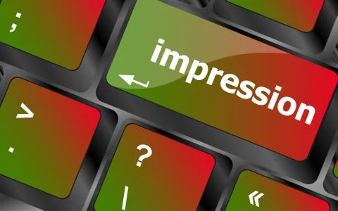 Impression word on computer pc keyboard key イラスト素材