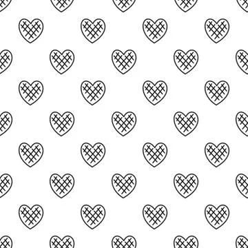 Impressionable heart pattern seamless イラスト素材