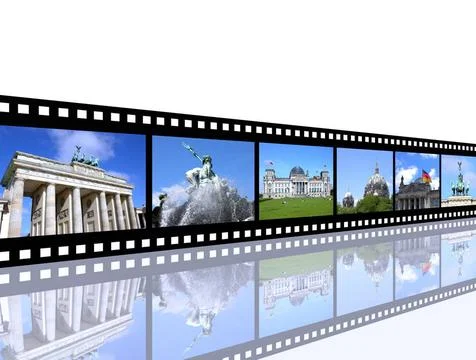  Impressionen von Berlin Computergenerierte 3D Illustration mit Sehenswürd.. Foto stock