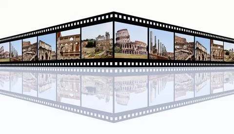  Impressionen von Rom Computergenerierte 3D Illustration mit Sehenswürdigk.. Foto stock