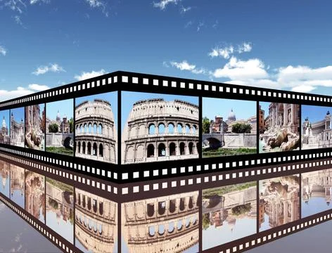  Impressionen von Rom Computergenerierte 3D Illustration mit Sehenswürdigk.. Foto stock