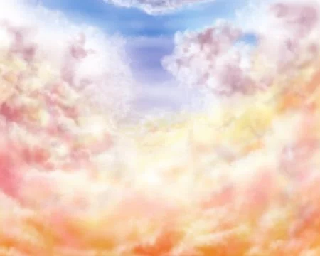 Impressionist clouds Stock Illustration