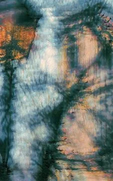 Impressionist Style Light Fixture Reflection Abstract Artistic Image Stock Photos