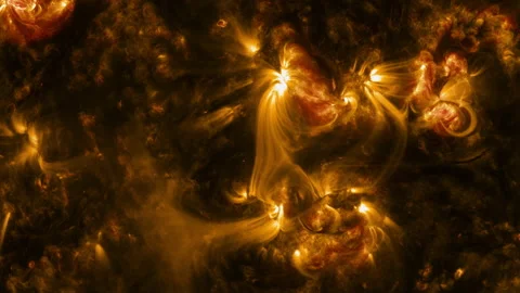 Impressions Of Solar Activity Of The Sun Stock Footage 195562929