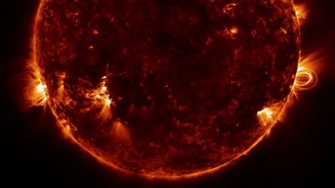 Impressions Of Solar Activity Of The Sun Stock Footage 195583935