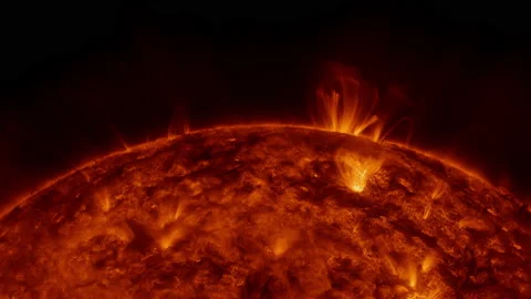 Impressions Of Solar Activity Of The Sun Stock Footage 195619248