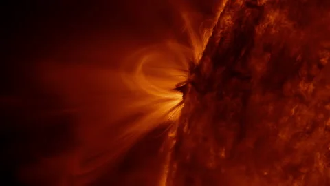 Impressions Of Solar Activity Of The Sun Stock Footage 195622726