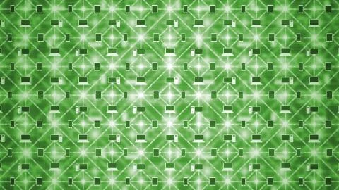 An impressive 3d illustration of a green computer network from displays and s Stock Illustration