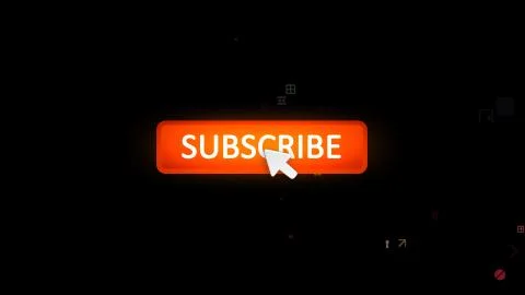 An impressive 3d illustration of an oval orange subscribe button with an appr Illustrazione stock