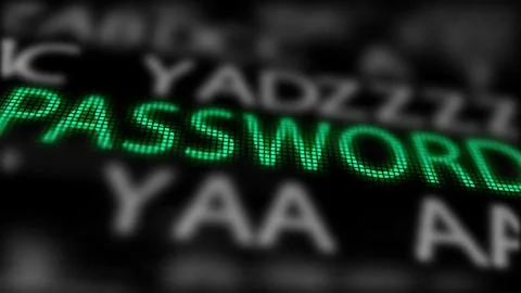 An impressive 3d illustration of a secret code on a laptop screen of a green  Stockillustratie