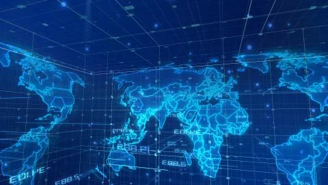 An impressive 3d rendering of the bite looking news world map with multilayer 스톡 일러스트