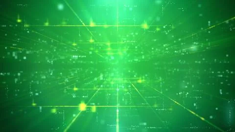 Impressive 3d rendering of an innovative technology cyberspace channel throug Stock Illustration