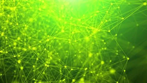An impressive 3d rendering of a network from abstract geometric triangles com Stock Illustration