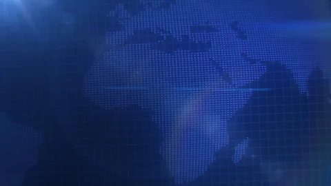 Impressive 3D rendering of the news map in a digital form, which rotates around Stock Footage 118711110