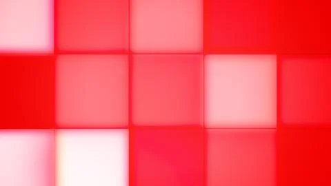 An impressive 3d rendering of red, pantone and pink square led square buttons Stock Illustration