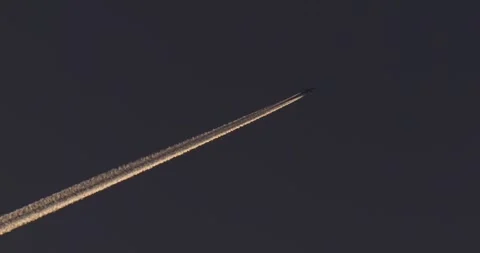 Impressive Airplane Footage at Sunset Stock Footage 332069766