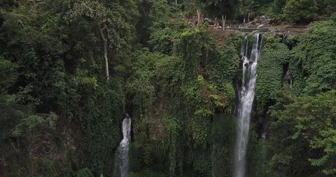 Impressive Bali Island Waterfalls Stock Footage