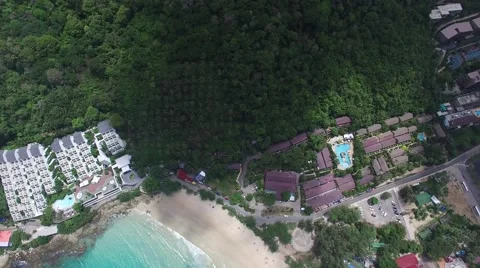 Impressive beach, cloudy sky, from a high Stock Footage 66387775