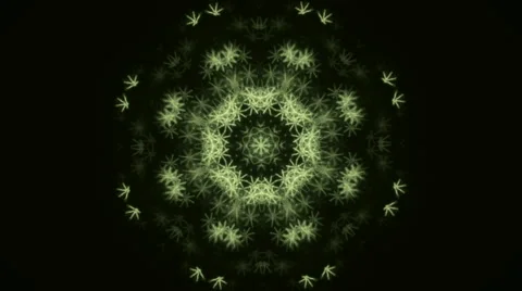 Impressive circle kaleidoscopic pattern like snowflake on dark background. Vídeos de archivo 46217778