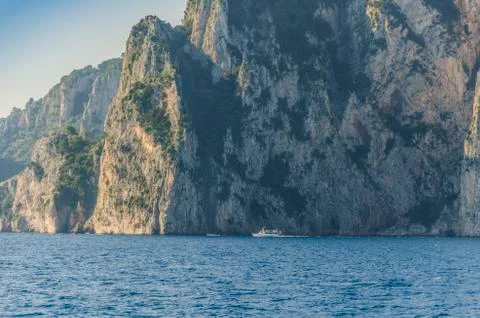 The impressive cliffs of the Amalfi coast. Stock Photos