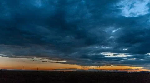 Impressive Cloud formations along route 66 Stock Photos