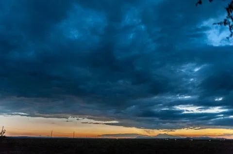 Impressive Cloud formations along route 66 Stock Photos