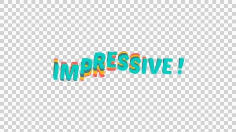 Impressive colorful wave text effect on transparent background image. Stock Illustration