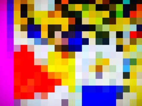 An impressive digital pattern of graphic designing of colorful tiles or squares Stock Illustration