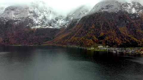 An impressive drone video of Hallstatt, Austria Stock Footage 280044780