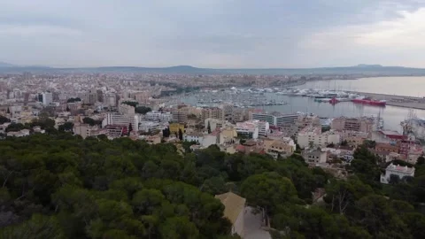 An impressive drone video of Palma de Mallorca Stock Footage 279994262
