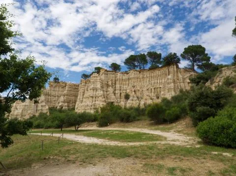 Impressive geological formation elevating from the ground after years of eros Foto stock
