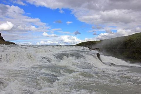 Impressive gulfoss waterfall Stock Photos