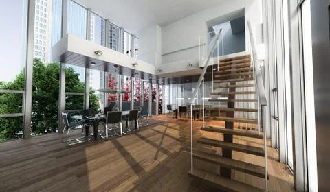 Impressive headquarters b Stock Illustration