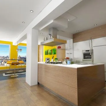 Impressive kitchen Stock Illustration