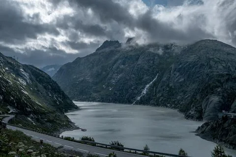 Impressive lighting effects in the mountain Stock Photos