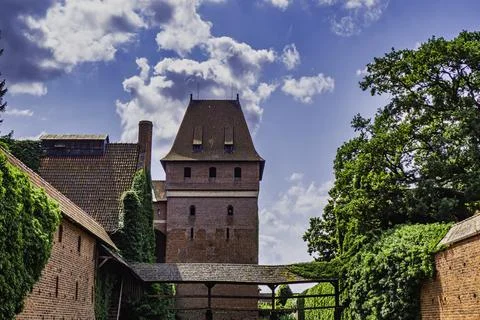 Impressive Medieval Gothic Castle Complex - Malbork Castle, Poland Stock Photos