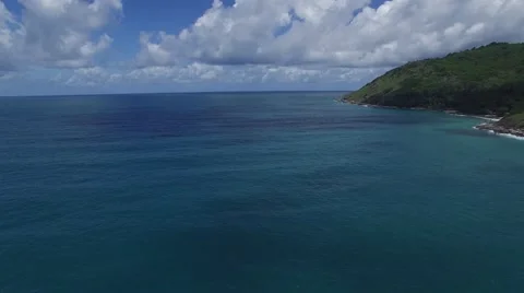 Impressive seaview, ocean waves, from a high Stock Footage 66372486
